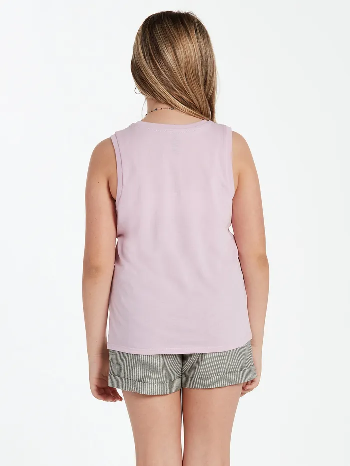 Volcom TShirts and Tanks Girls Flexin Muscle Tank 8211 Petal Pink Petal Pink 8211 Girls