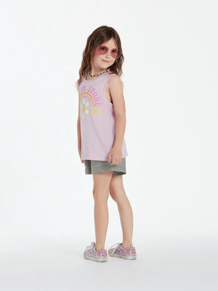 Volcom TShirts and Tanks Girls Flexin Muscle Tank 8211 Petal Pink Petal Pink 8211 Girls