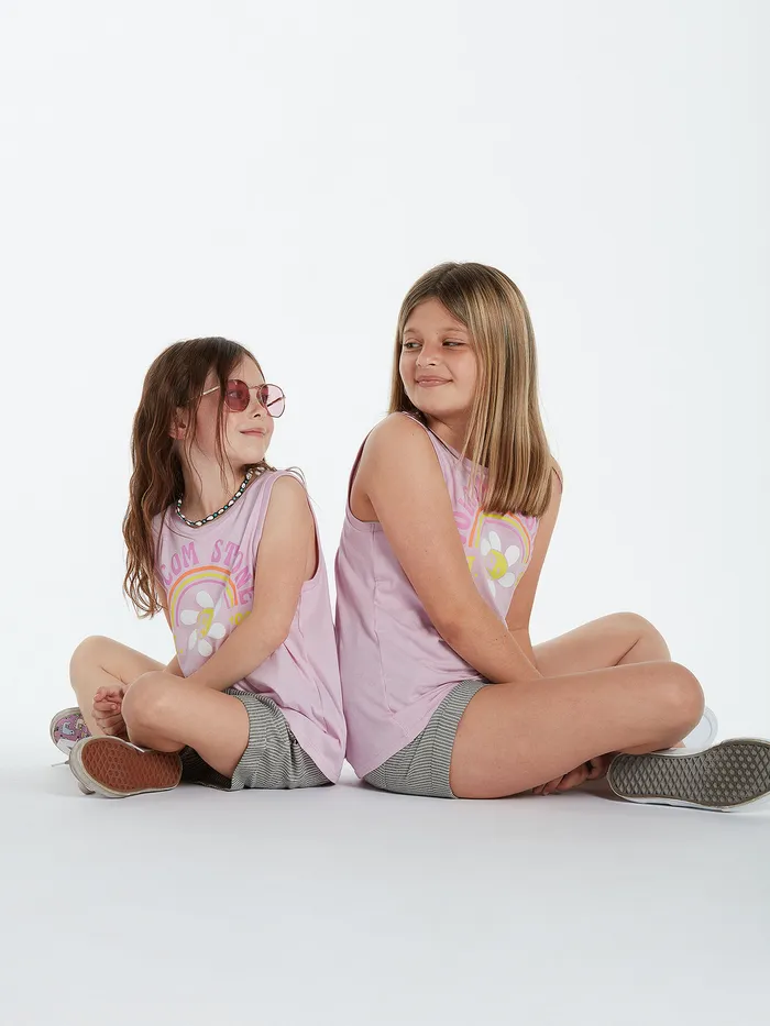 Volcom TShirts and Tanks Girls Flexin Muscle Tank 8211 Petal Pink Petal Pink 8211 Girls