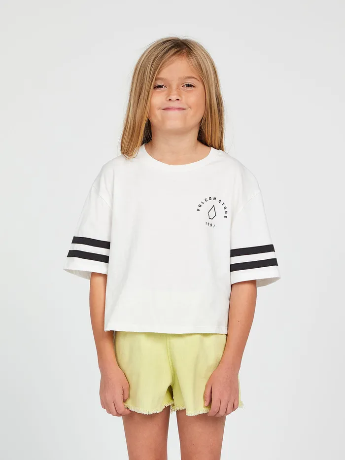 Volcom TShirts and Tanks Girls Truly Stoked Short Sleeve Tee 8211 Star White Star White 8211 Girls Volcom TShirts and Tanks Girls Truly Stoked Short Sleeve Tee 8211 Star White Star White 8211 Girls