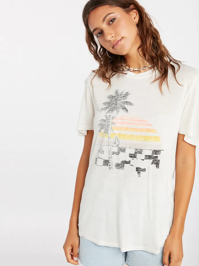 Volcom Tops Tern N Bern Short Sleeve 8211 Star White Star White 8211 Womens