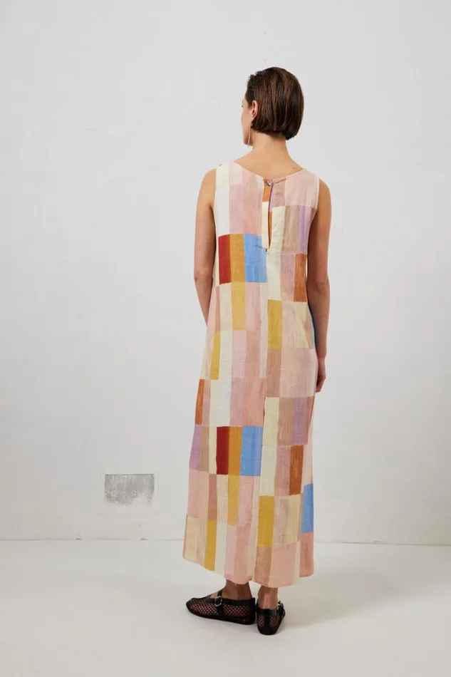 VRG GRL Cate Smock Maxi Dress Patchwork Women MidiMaxi Dresses