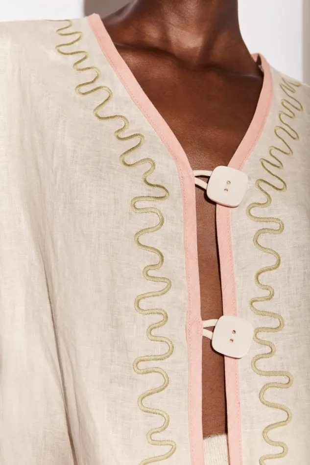 VRG GRL Cultivate Linen Shirt Swirl Women Shirts