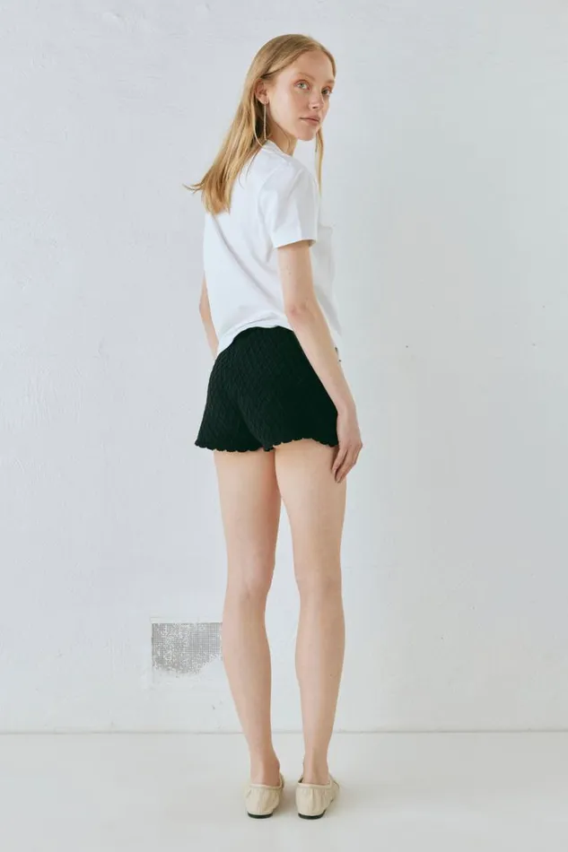 VRG GRL Inner Glow Knit Shorts Black Women Shorts