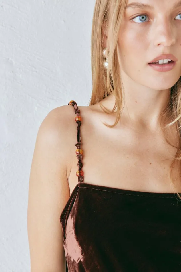 VRG GRL Jade Midi Dress Coffee Women MidiMaxi Dresses