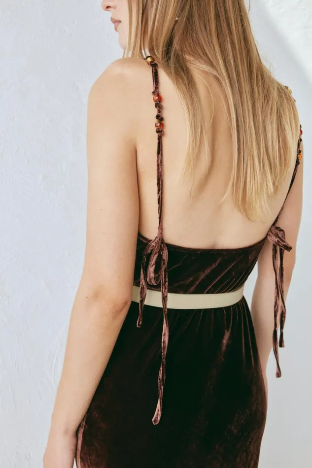 VRG GRL Jade Midi Dress Coffee Women MidiMaxi Dresses