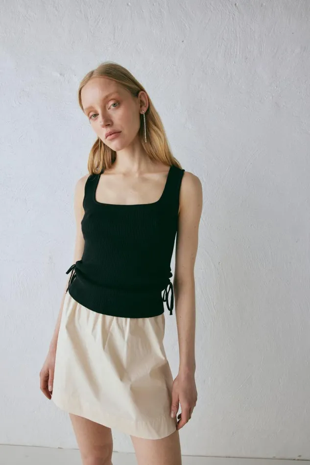 VRG GRL Liv Knit Top Black Women Sleeveless