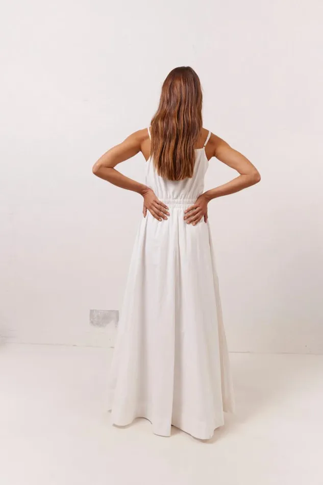 VRG GRL Lou Maxi Dress White Women MidiMaxi Dresses