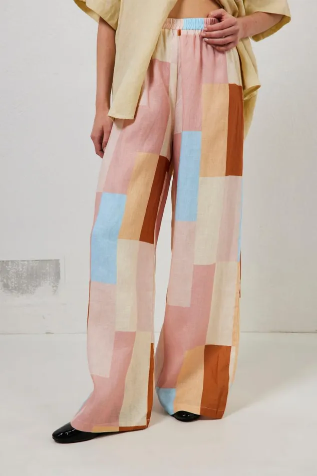 VRG GRL Petra Linen Pants Patchwork Women Pants