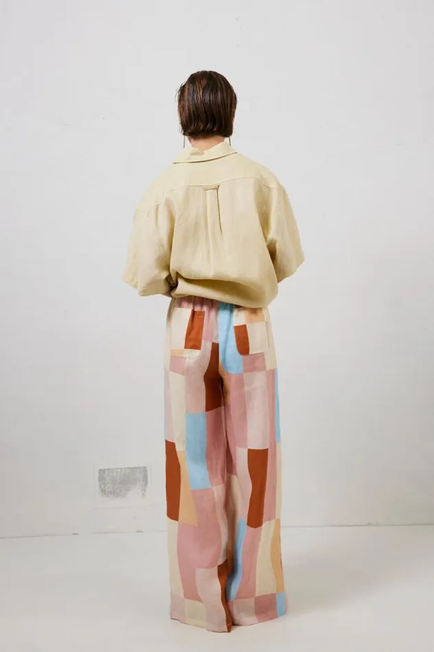 VRG GRL Petra Linen Pants Patchwork Women Pants