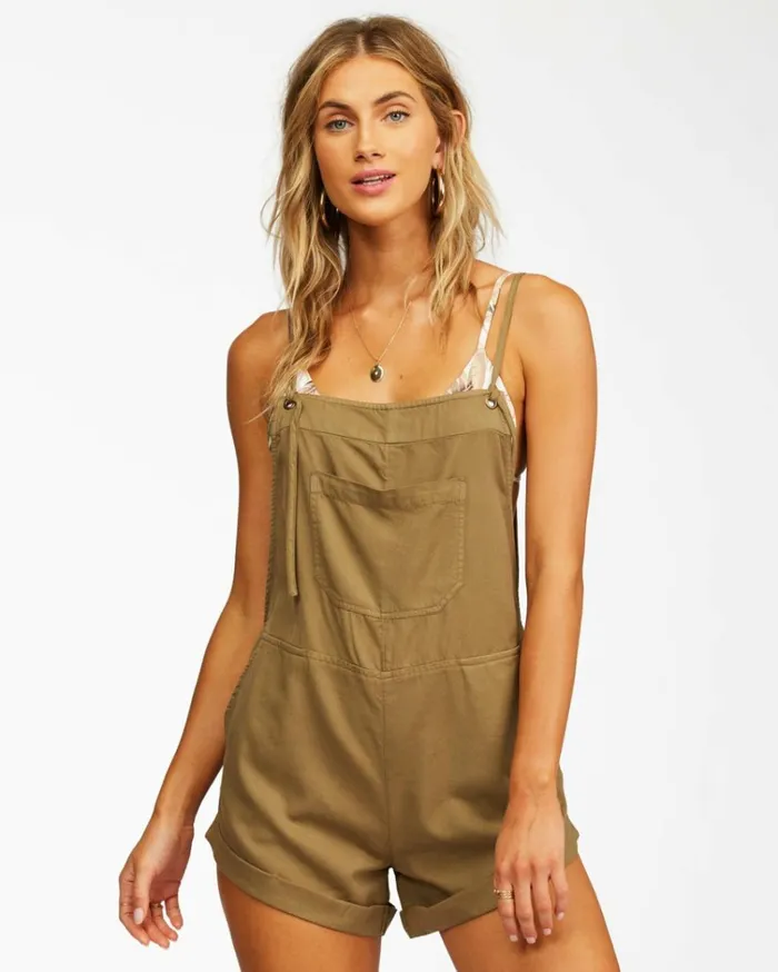 Wild Pursuit Romper Sage Women Billabong Shorts