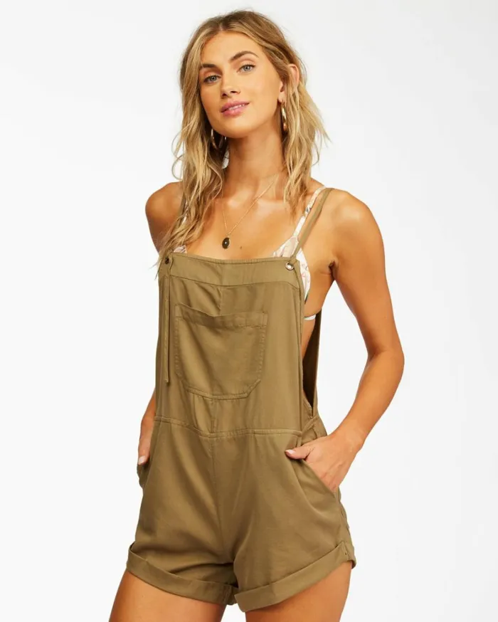 Wild Pursuit Romper Sage Women Billabong Shorts