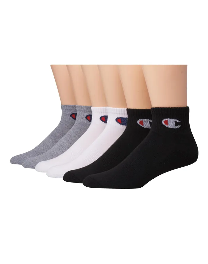 Women039S Ankle Socks C Logo 6Pairs New Assorted Greyblackwhite Women Champion Socks