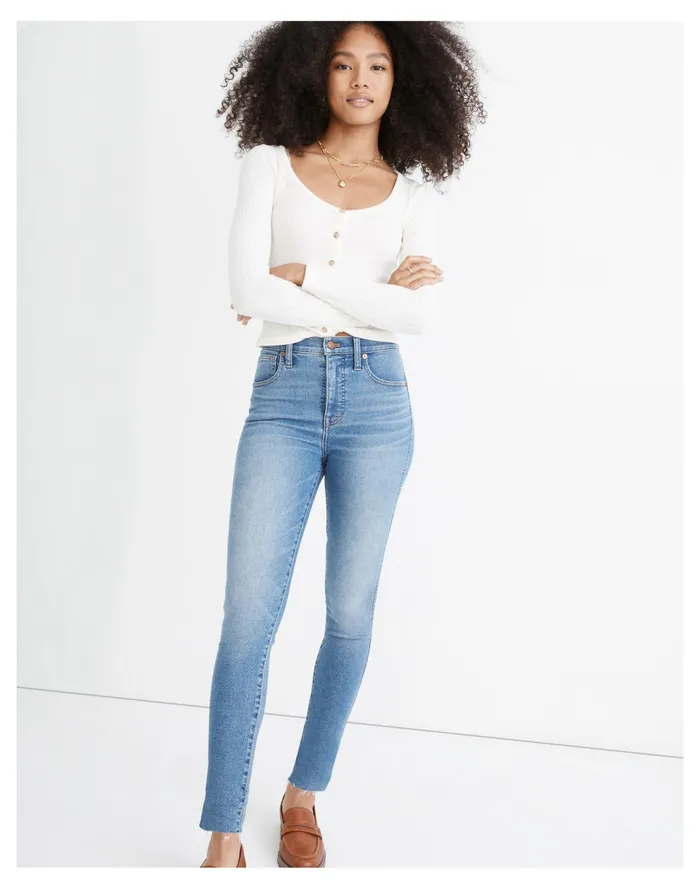 Women 10034 High Rise Skinny Jeans In Ainsworth Wash Ainsworth Wash Madewell Jeans