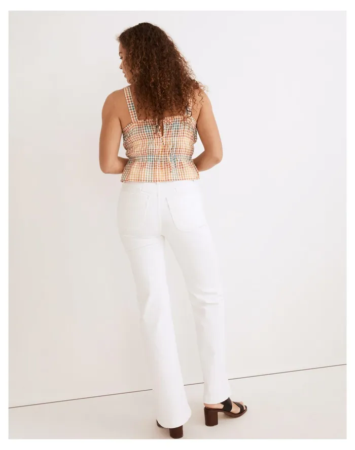 Women 11034 High Rise Flare Jeans In Tile White Tile White Madewell Jeans