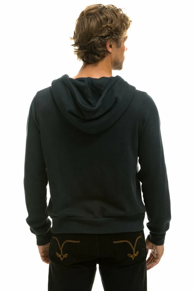 Women 5 STRIPE HOODIE 8211 CHARCOAL GREY STRIPES Aviator Nation Hoodies
