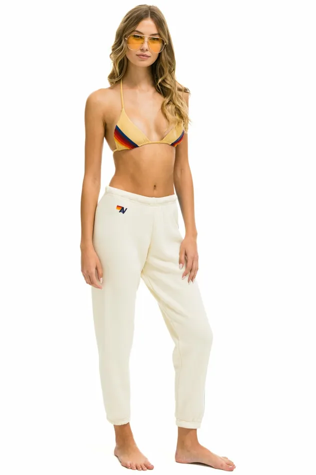 Women 5 STRIPE SWEATPANTS 8211 VINTAGE WHITE BLUE Aviator Nation Sweatpants Women 5 STRIPE SWEATPANTS 8211 VINTAGE WHITE BLUE Aviator Nation Sweatpants