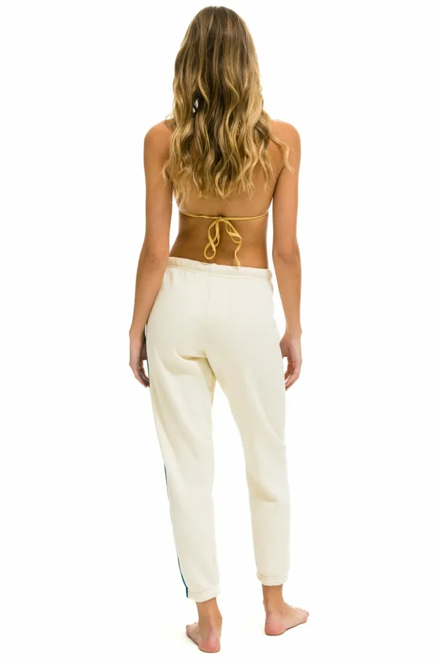 Women 5 STRIPE SWEATPANTS 8211 VINTAGE WHITE BLUE Aviator Nation Sweatpants Women 5 STRIPE SWEATPANTS 8211 VINTAGE WHITE BLUE Aviator Nation Sweatpants