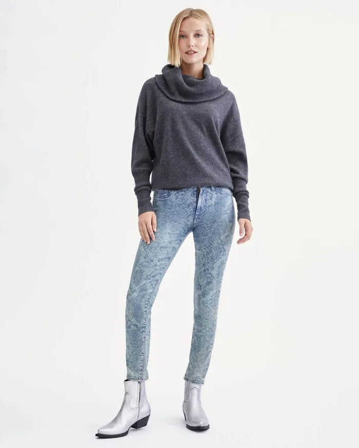 Women 7 For All Mankind Ankle Ankle Skinny With Laser Indigo Snake 038 Faux Pockets In Reed