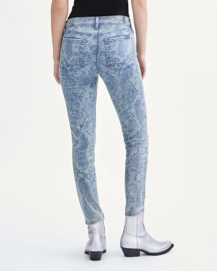 Women 7 For All Mankind Ankle Ankle Skinny With Laser Indigo Snake 038 Faux Pockets In Reed
