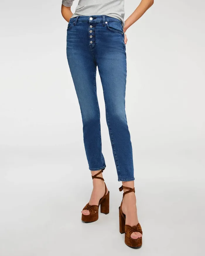 Women 7 For All Mankind Ankle Bair High Waist Ankle Skinny In Peace Blue