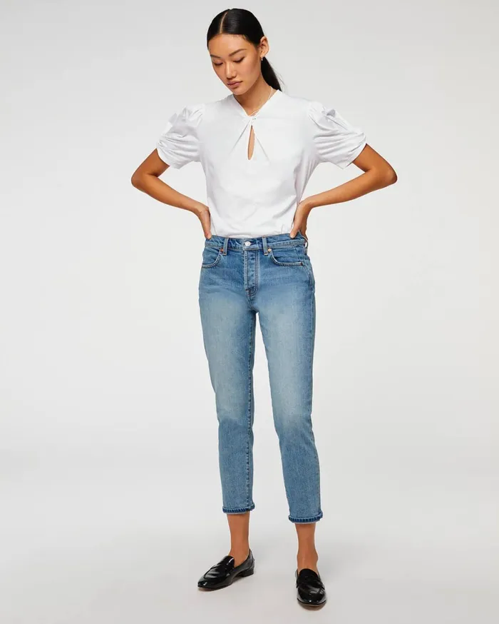 Women 7 For All Mankind Ankle Josefina In Spliced Blue