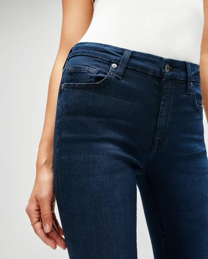 Women 7 For All Mankind Ankle Slim Illusion Ankle Skinny In Twilight Blue
