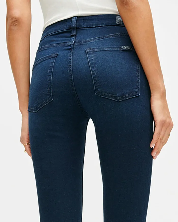 Women 7 For All Mankind Ankle Slim Illusion Ankle Skinny In Twilight Blue