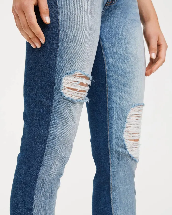 Women 7 For All Mankind High Waist 5050 Straight With Destroy In Seward
