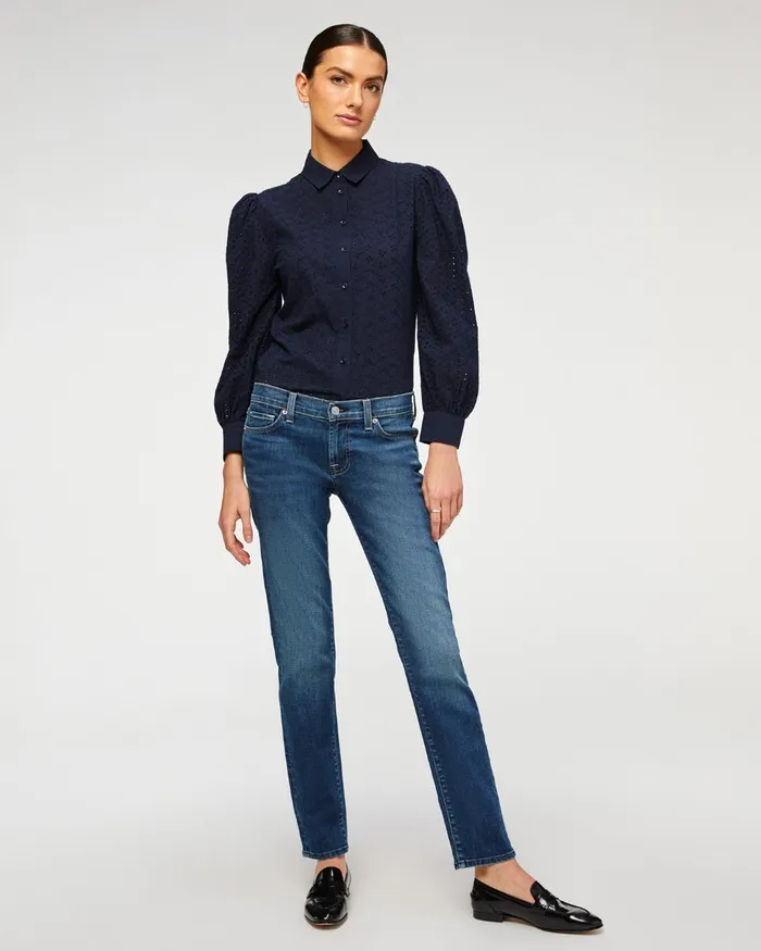 Women 7 For All Mankind Low Rise 080 Original Roxanne In New York Dark
