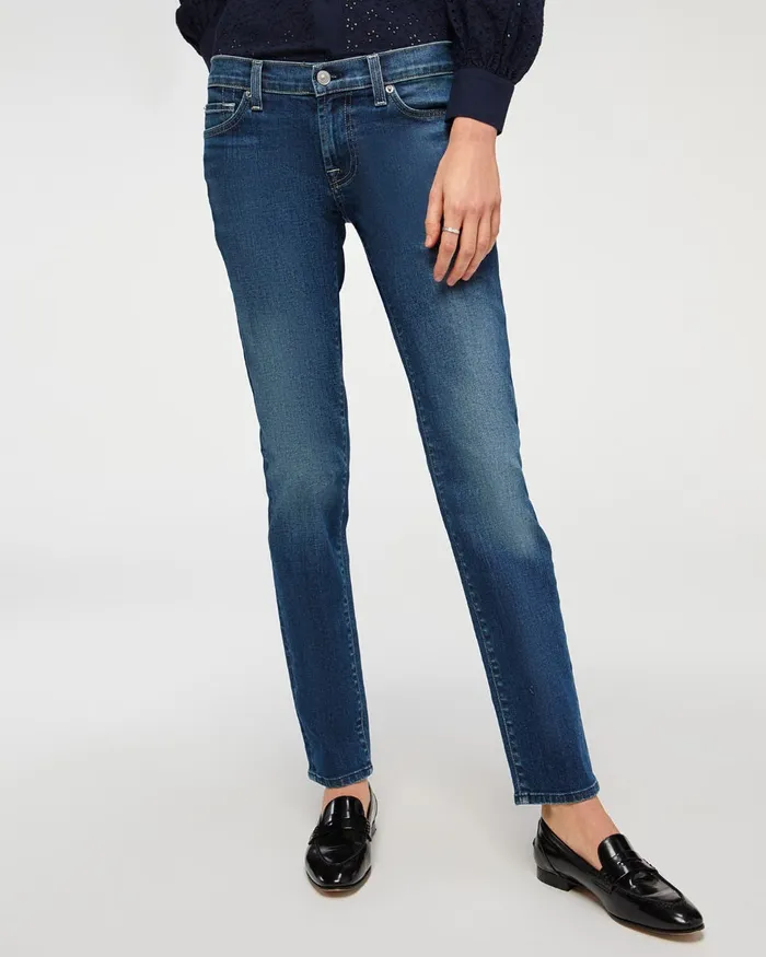 Women 7 For All Mankind Low Rise 080 Original Roxanne In New York Dark