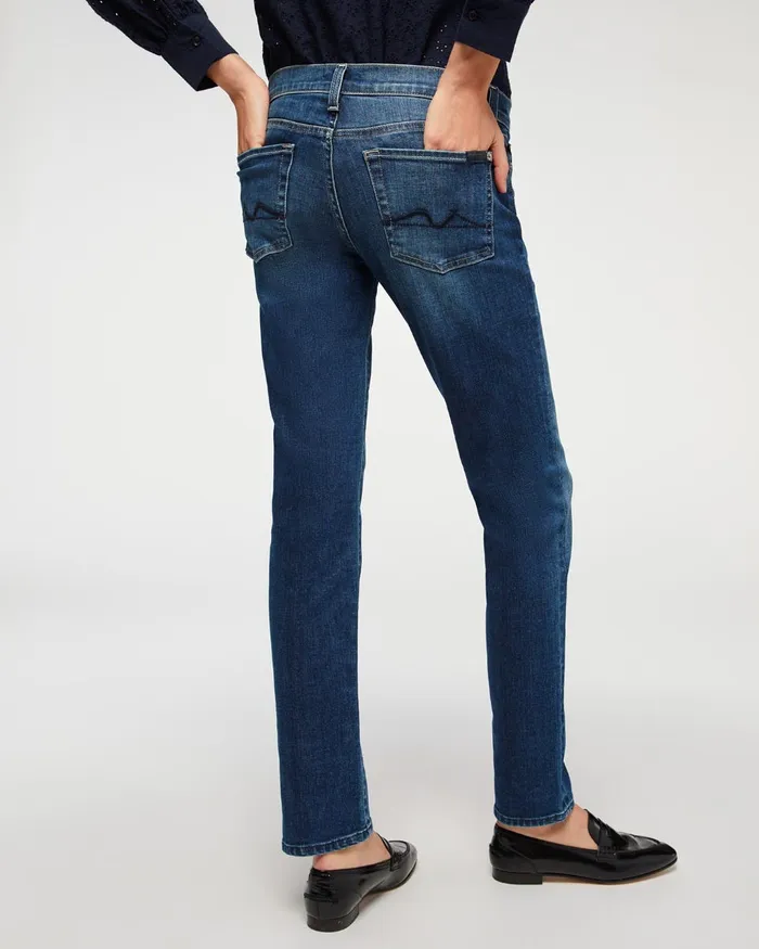 Women 7 For All Mankind Low Rise 080 Original Roxanne In New York Dark