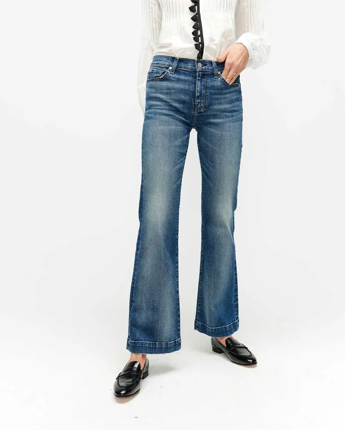 Women 7 For All Mankind Tailorless Tailorless Dojo In Distressed Authentic Light