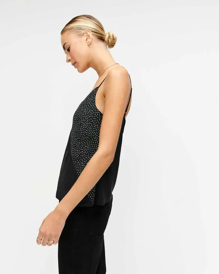 Women 7 For All Mankind Tops CrossFront Cami In Soft WhiteBlack