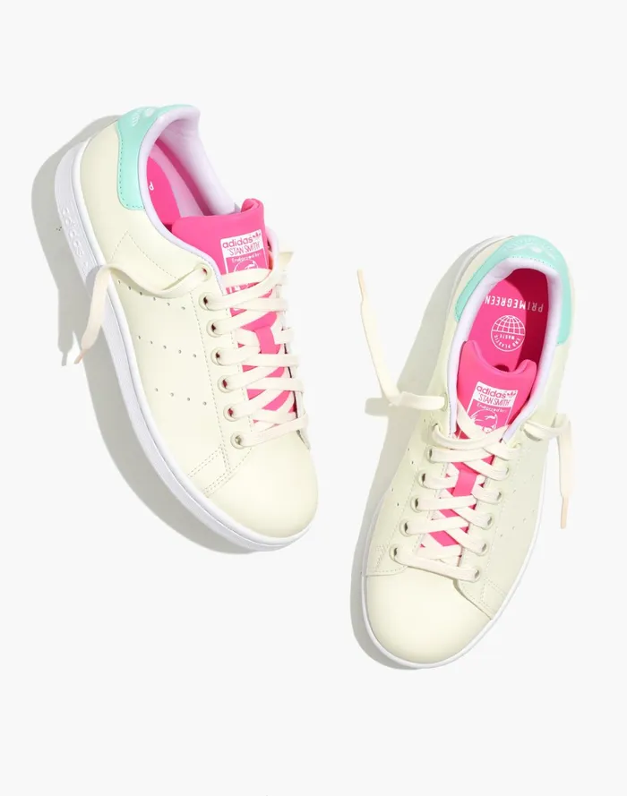 Women Adidas Stan Smith Lace Up Sneakers In Colorblock Cream White Madewell Sneakers