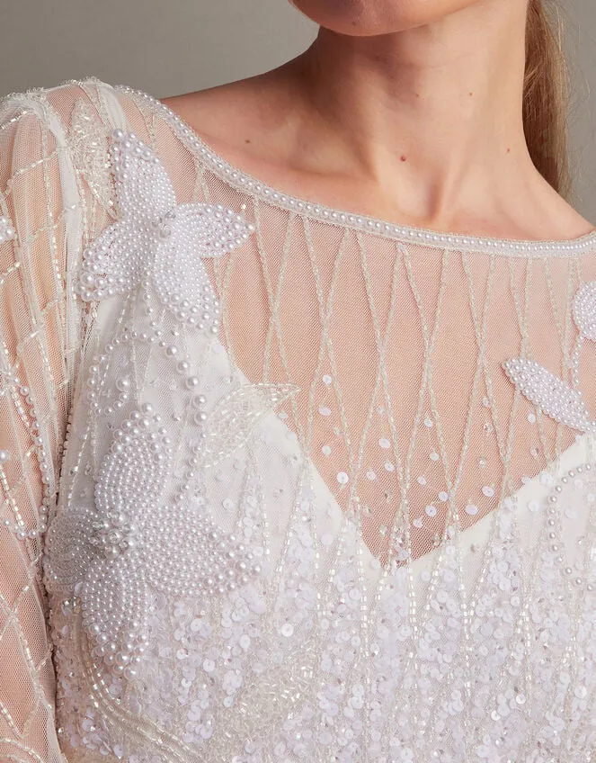 Women Alexa Beaded Bridal Dress Ivory Monsoon Dresses