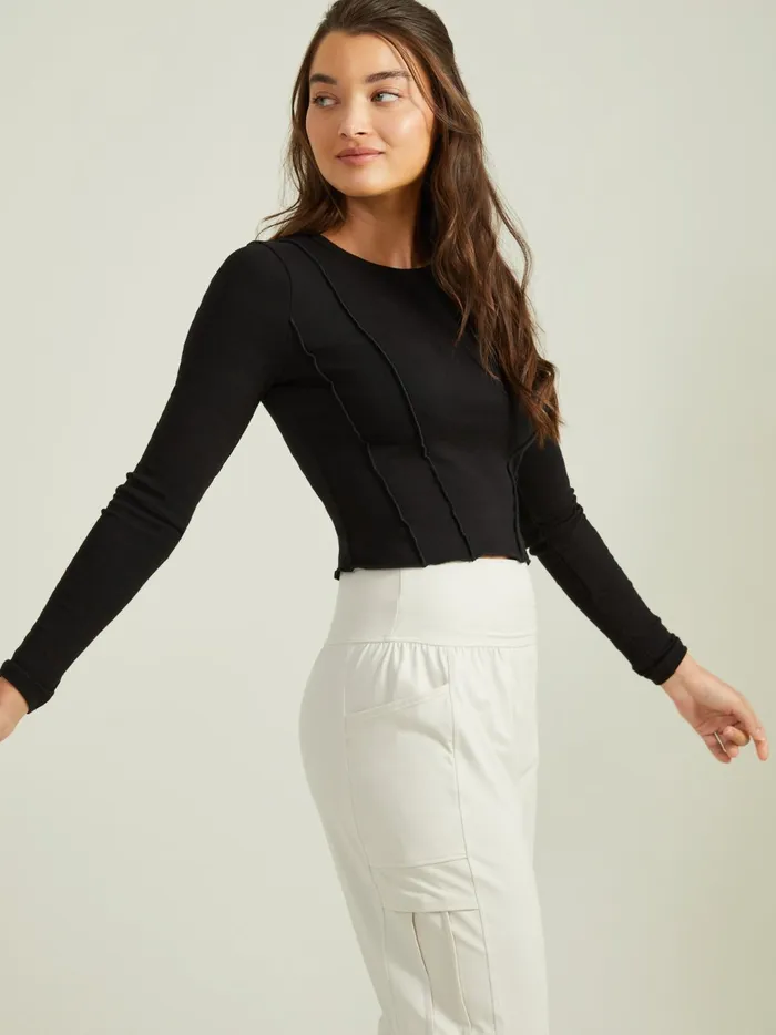 Women Altar039d State Activewear Cruise Pieced Top Black