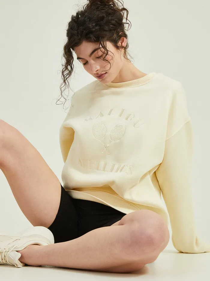 Women Altar039d State Activewear Malibu Athletics Sweatshirt Cream