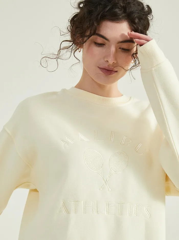 Women Altar039d State Activewear Malibu Athletics Sweatshirt Cream
