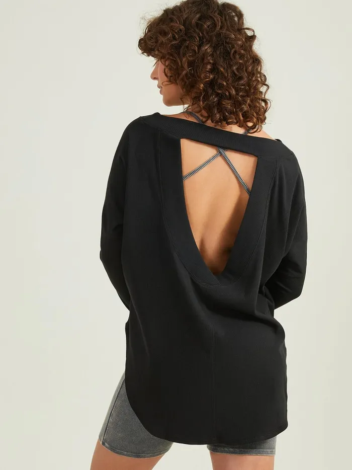 Women Altar039d State Activewear No Sweat Ribbed Top Black