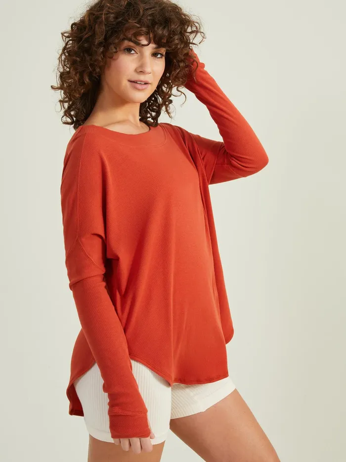 Women Altar039d State Activewear No Sweat Ribbed Top Spice