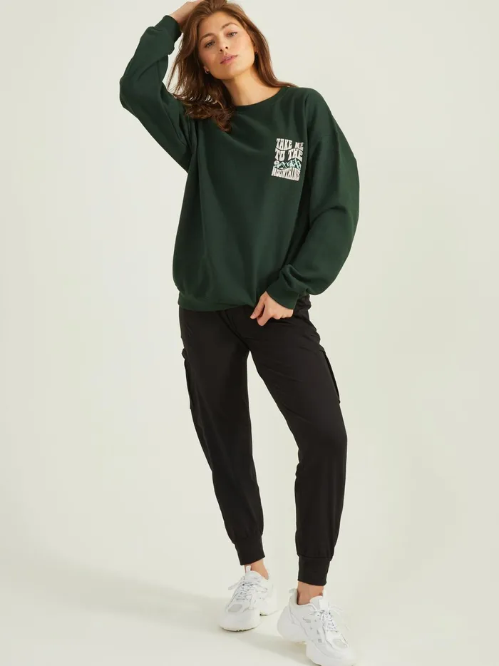 Women Altar039d State Activewear To The Mountains Graphic Sweatshirt Forest