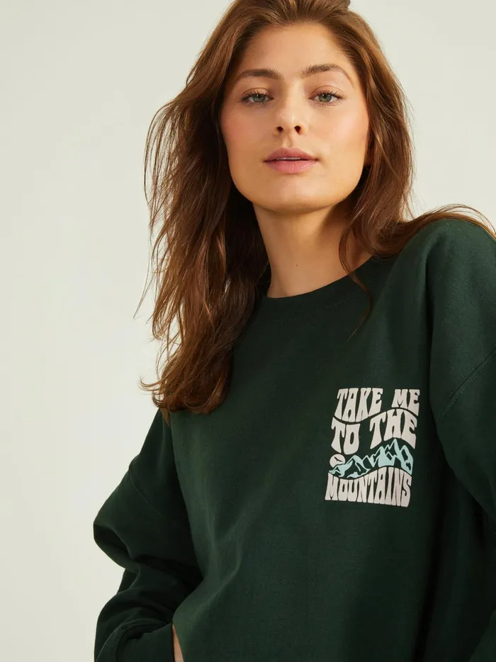 Women Altar039d State Activewear To The Mountains Graphic Sweatshirt Forest