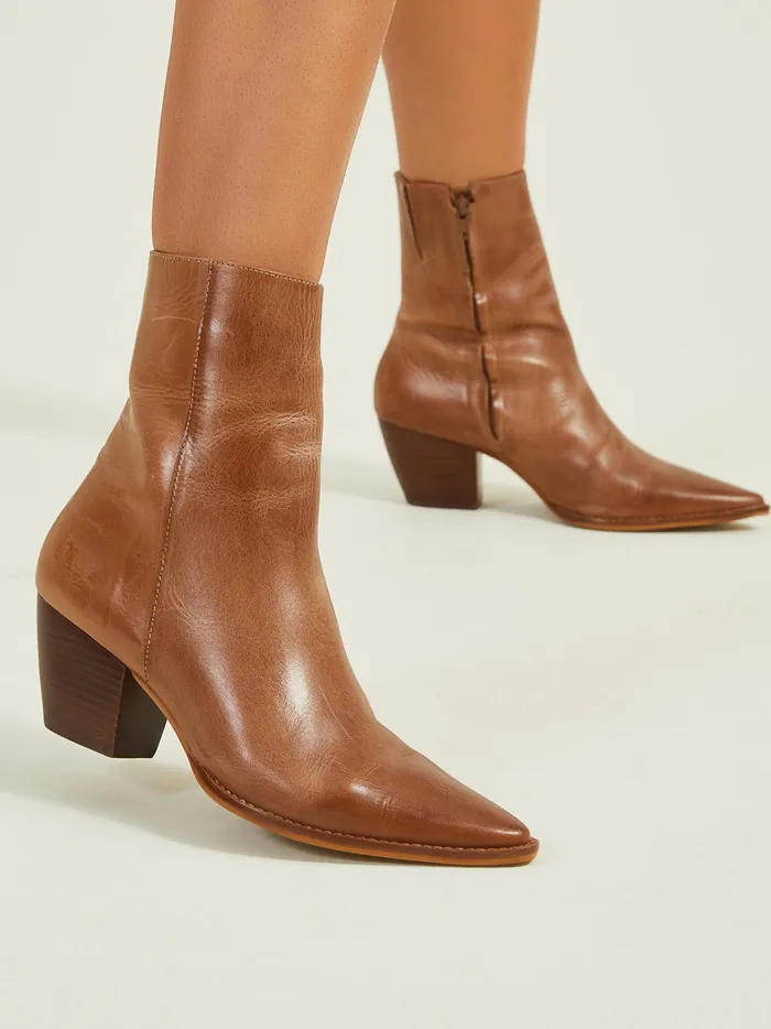 Women Altar039d State Boots Booties Caty Pointed Ankle Booties By Matisse Tan
