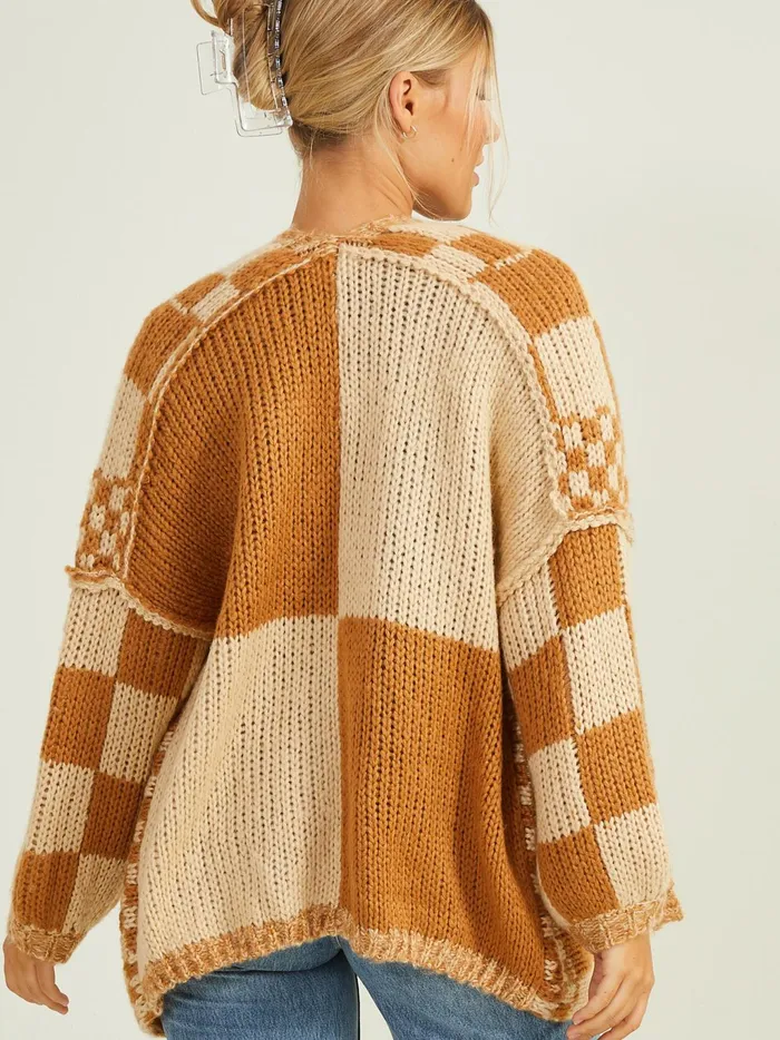 Women Altar039d State Cardigans Shannon Cardigan Camelmulti