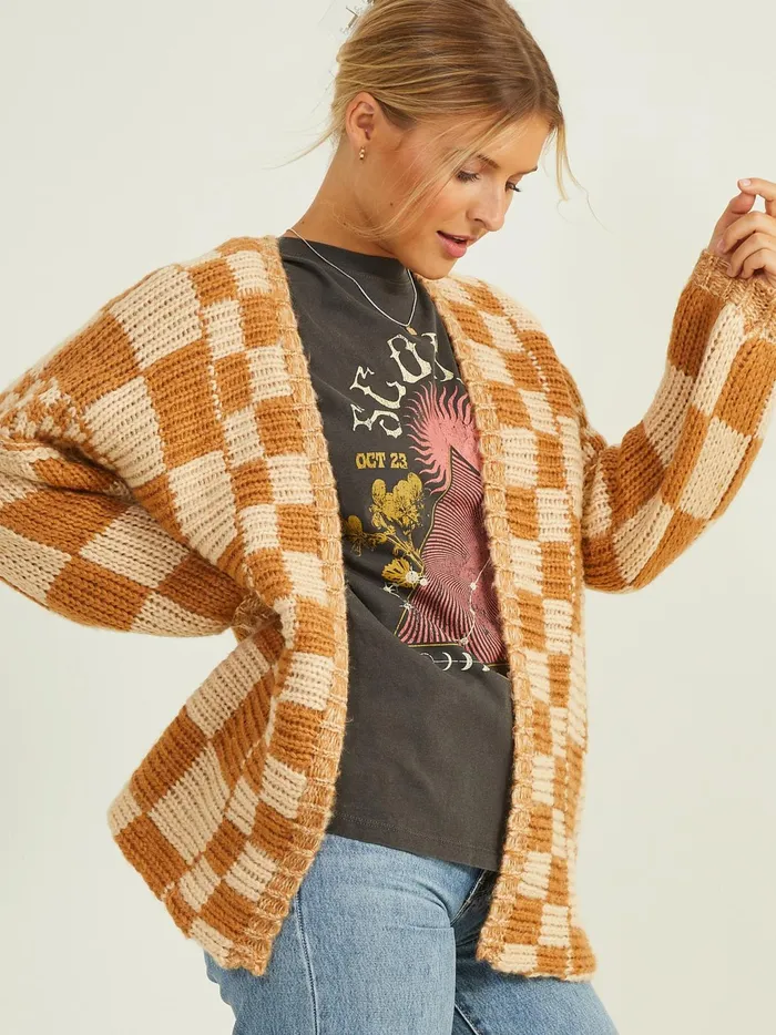Women Altar039d State Cardigans Shannon Cardigan Camelmulti