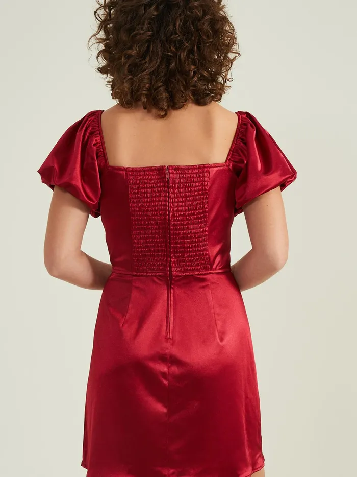 Women Altar039d State Casual Emma Satin Mini Dress Red