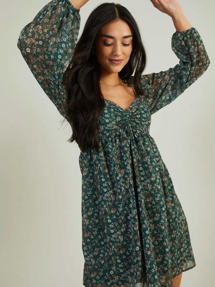 Women Altar039d State Casual Frankie Tie Cinch Dress Hunter
