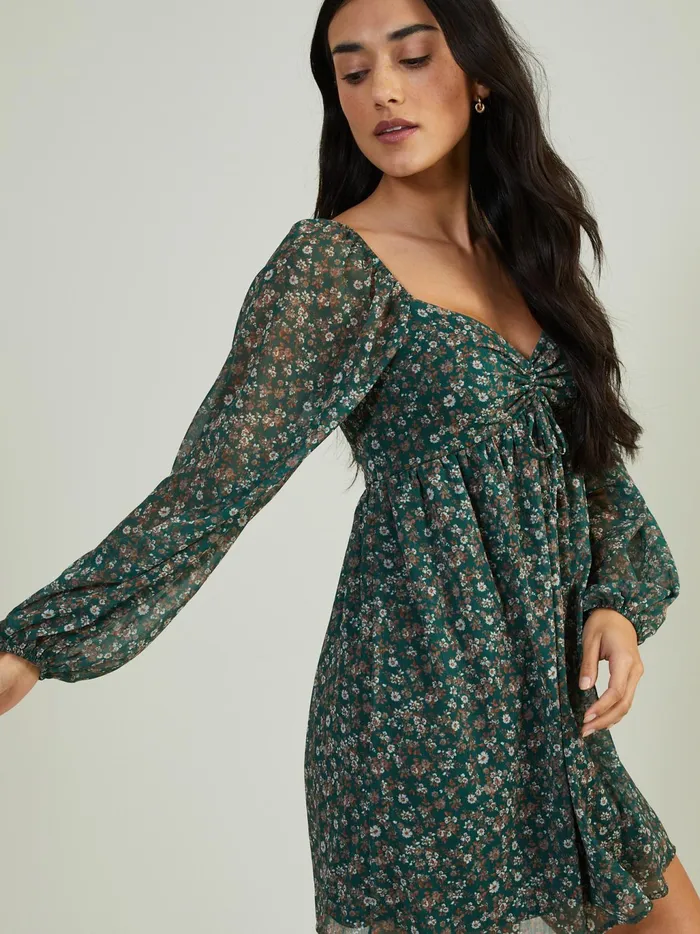 Women Altar039d State Casual Frankie Tie Cinch Dress Hunter