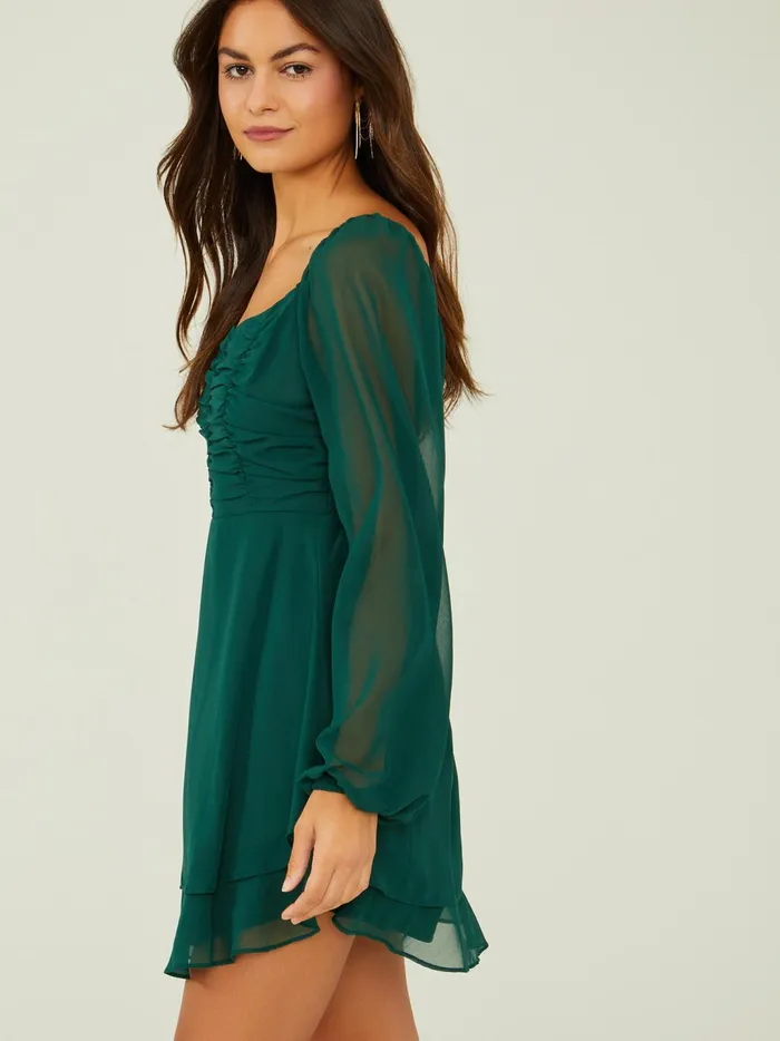 Women Altar039d State Casual Lori Long Sleeved Dress Hunter